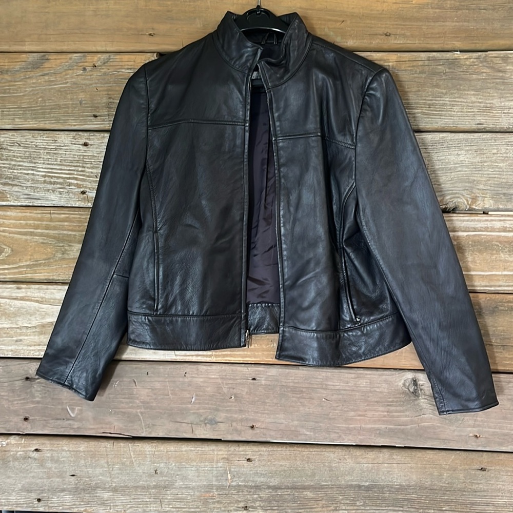Soft lamb leather coat